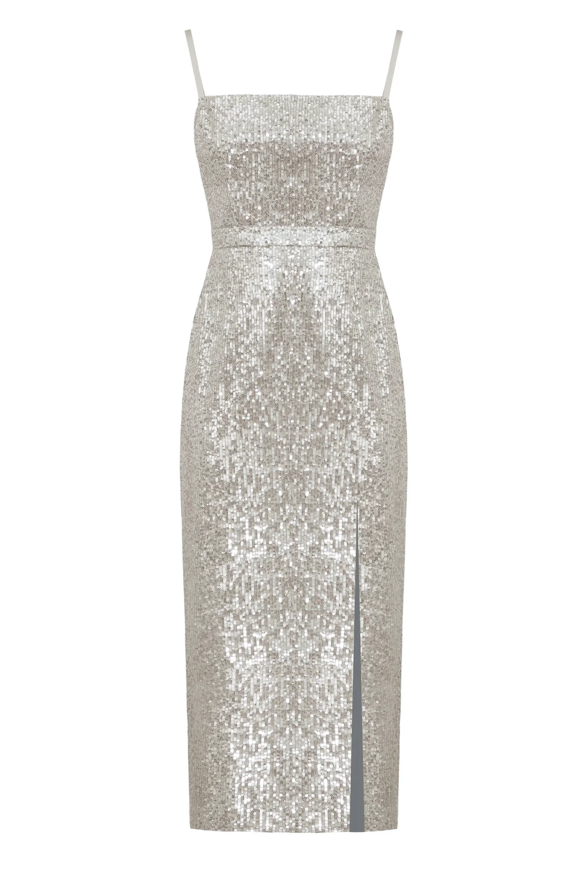 CHLOE silver sequin open back dress - Image 5