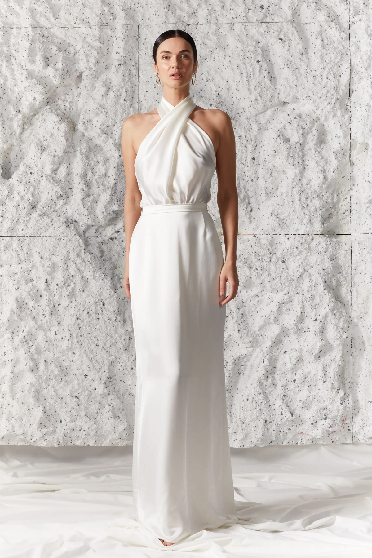 ALIUR soft satin maxi wedding dress - Image 3