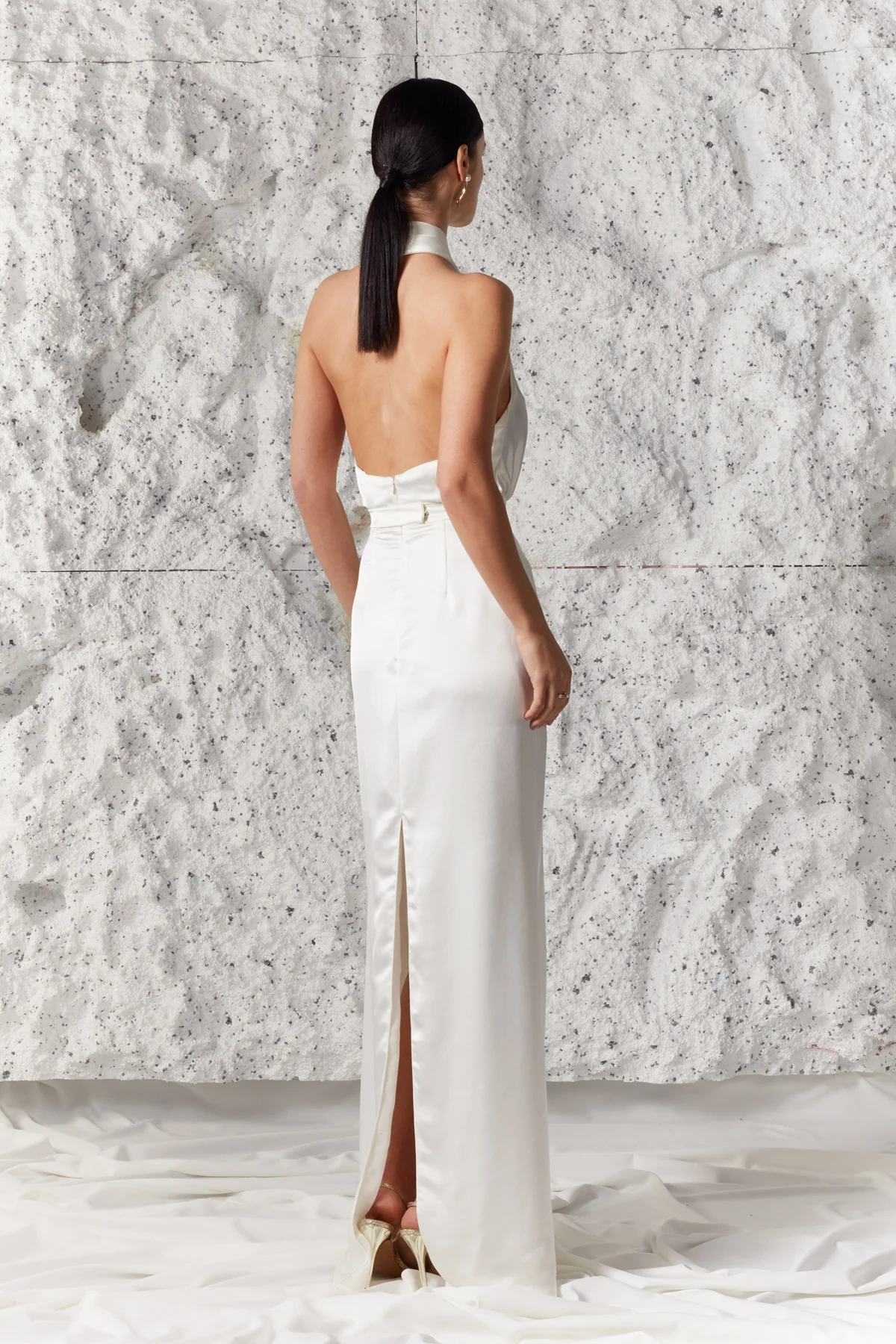 ALIUR soft satin maxi wedding dress - Image 5
