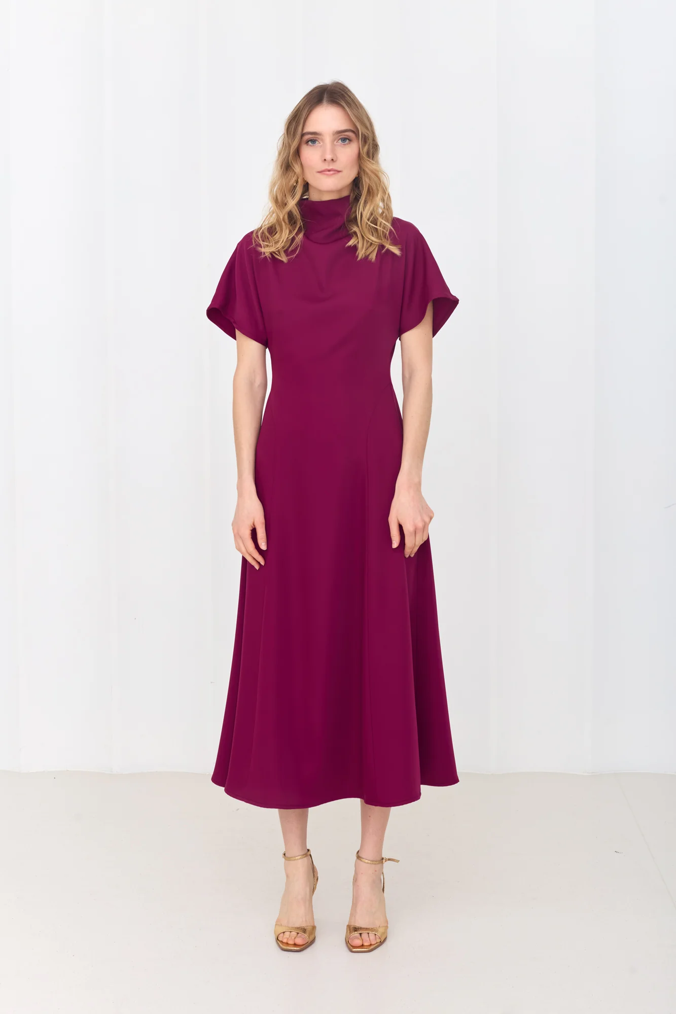 TORI Midi Magenta Pink Cocktail Dress - Image 3