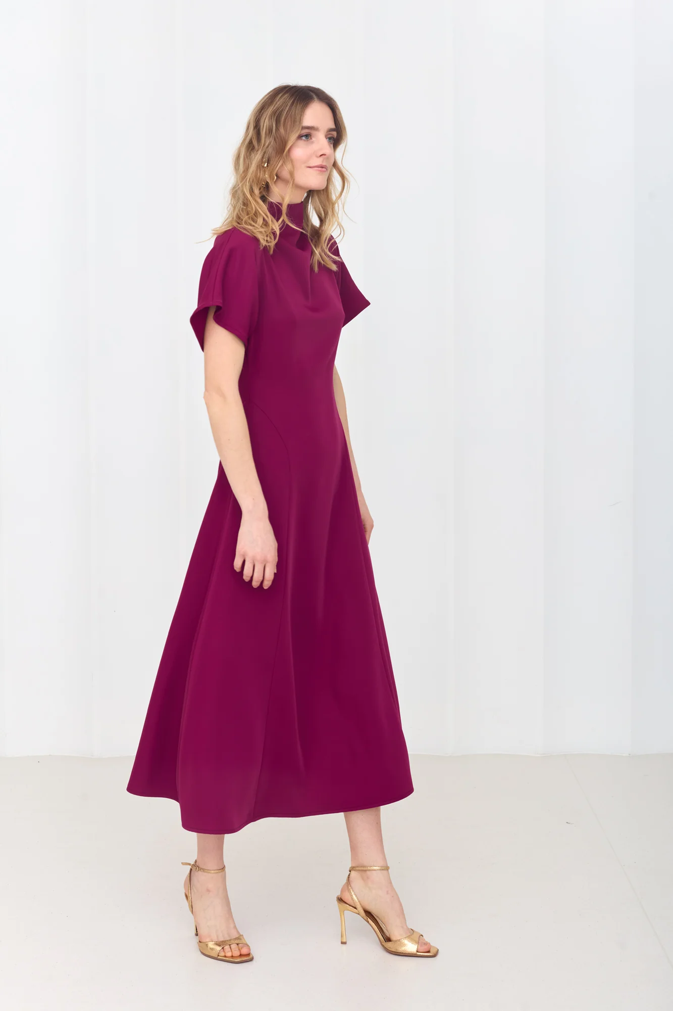 TORI Midi Magenta Pink Cocktail Dress - Image 4