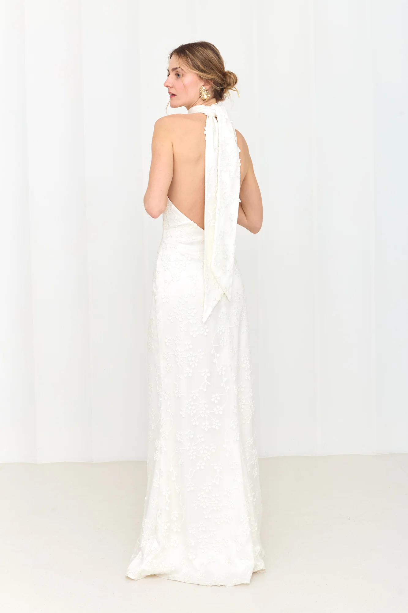 VALERIE Long White Lace Wedding Gown - Image 5